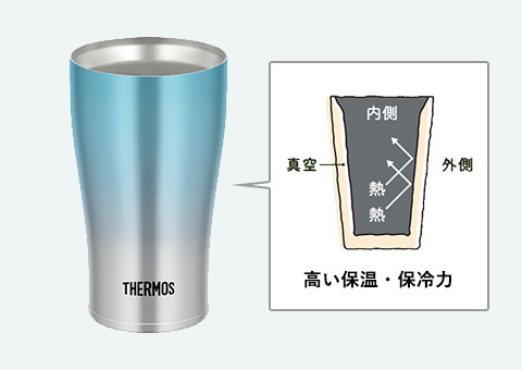 JDE-341C サーモス 真空断熱タンブラー 340ml｜高い保温、保冷力