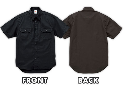 1772-01 T/Cワーク ショートスリーブ シャツ｜FRONT、BACK