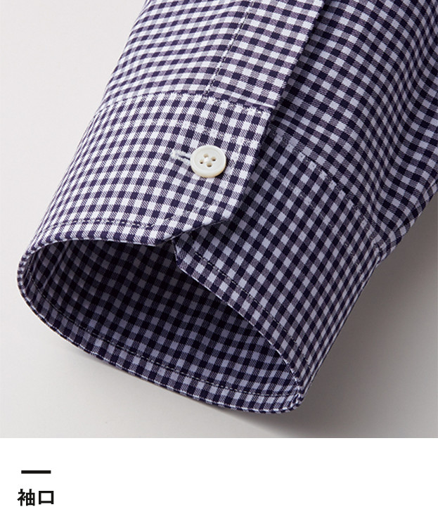 メンズセミワイドカラー七分袖シャツ（FB5048M）袖口