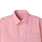 マイクロチェック七分袖シャツ（FB561U）衿