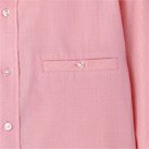 マイクロチェック七分袖シャツ（FB561U）胸ポケット