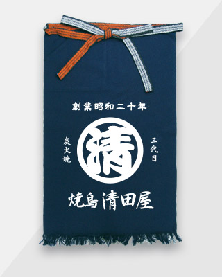 焼き鳥屋デザインイメージ：帆前掛けロング