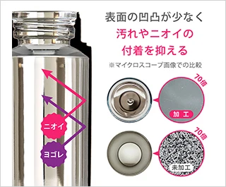 アトラス　Airlist 超軽量スリムボトル 220ml｜クリーンミラー加工