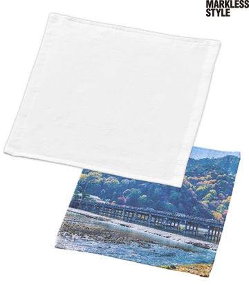 プリントしやすいコットンシャーリングハンドタオル ホワイト	｜MARKLESS STYLE（マークレススタイル）