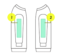 トレーナー印刷可能範囲(袖)
