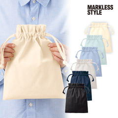 厚手コットンフリル巾着(M)｜MARKLESS STYLE（マークレススタイル）