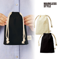 オーガニックコットンガゼット巾着(S)｜MARKLESS STYLE（マークレススタイル）