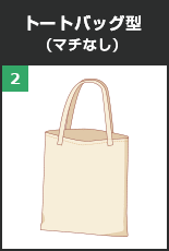 2.トートバッグ型（マチなし）