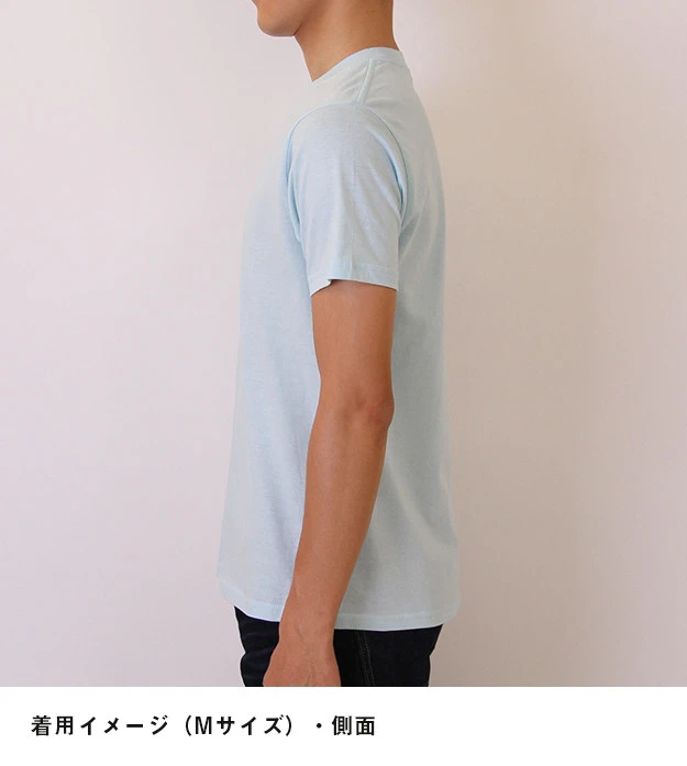 4.0オンス　ライトウェイトＴシャツ｜着用イメージ（Mサイズ）・側面
