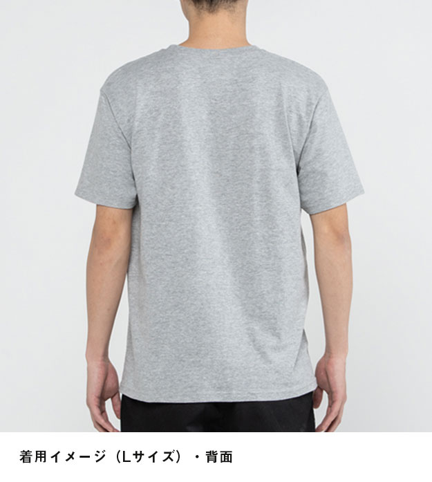 5.0オンス　ベーシックTシャツ｜着用イメージ（Lサイズ）・背面