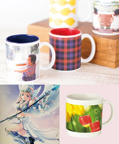 陶器製タンブラー・マグカップフルカラー印刷イメージ
